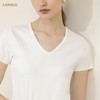 【100%棉】CANVAUS 2023新款女士V领双面棉短袖T恤（黑白2色可选） 商品缩略图5
