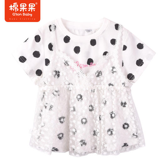 棉果果夏季新品女童女宝两件套短袖T恤M222140223202 商品图2