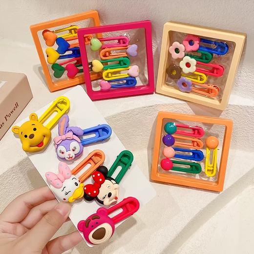 新款韩系女童刘海碎发整理发卡5只装 商品图0