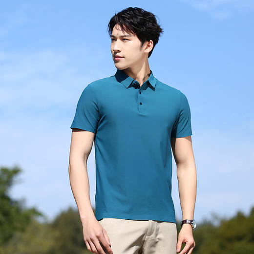 【PACE OVER男士半无痕凉感polo衫】凉感科技💨冰块触感❄️穿上就脱不下‼️ ✅夏天吸走汗水，时刻清爽☁️有弹力的polo衫😎老公、爸爸的挚爱！时髦有气质✨ 商品图3