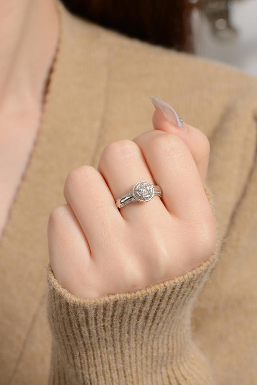 《致敬永恒》莫桑钻全系列925银戒指 商品图7