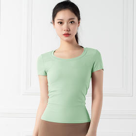 跃牌【禅语梵心系列】舒适显瘦休闲运动T恤瑜伽服F2152 （不带胸垫）