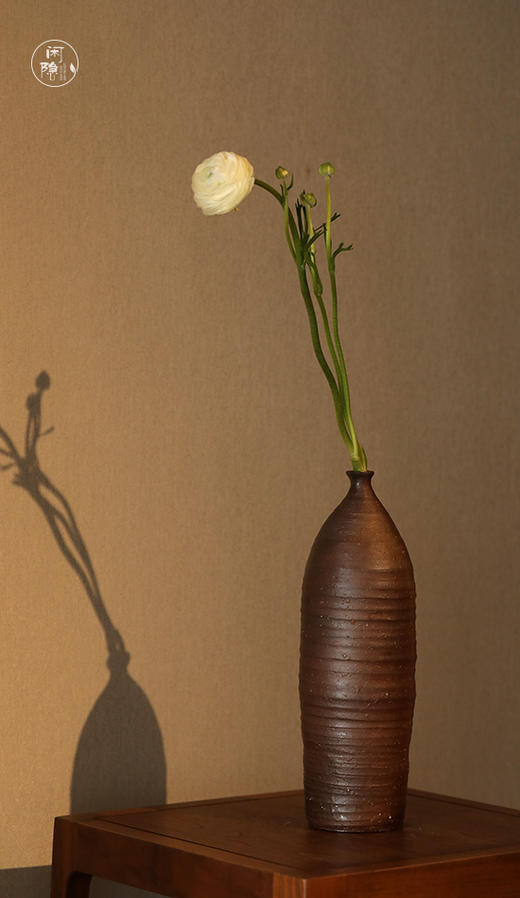 杨树手作 黑粗陶 花器3号 商品图1