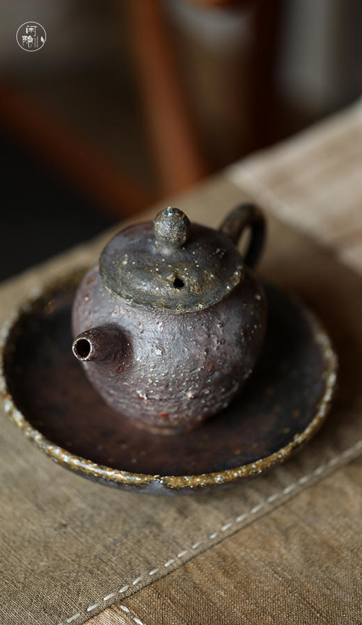 黑粗陶 高掇枝 泡茶壶 150ml 商品图1