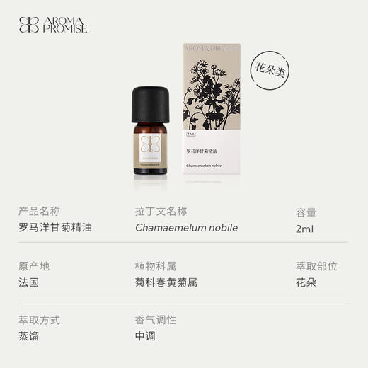 罗马洋甘菊2ml香甜的花香中带着青草气息 sha菌消yan缓解头部不适和睡眠 商品图2