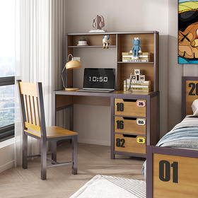 喜梦宝成人美式书桌全实木书桌儿童学习桌卧室儿童书桌 马拉松系列