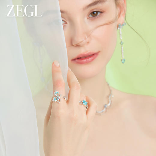 ZEGL设计师薄荷梦蝶系列蝴蝶戒指女生小众设计指环时尚个性食指戒 商品图4