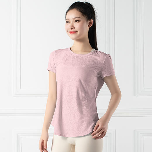 跃牌【禅语梵心系列】 雪花透气运动露背扭结瑜伽服罩衫F2163（不带胸垫） 商品图0