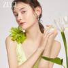 ZEGL设计师春日绽放系列彩色串珠流苏耳环女耳钉银针不对称耳饰品 商品缩略图3