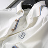 「三款配色！冰丝光珠地面料」夏季薄款冰丝光珠地商务休闲polo衫 男短袖修身刺绣字母白色t恤男上衣 商品缩略图3