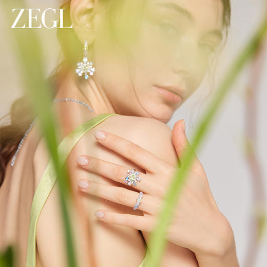 ZEGL设计师春日绽放系列彩色爱心戒指女轻奢小众设计指环食指戒子 商品图2