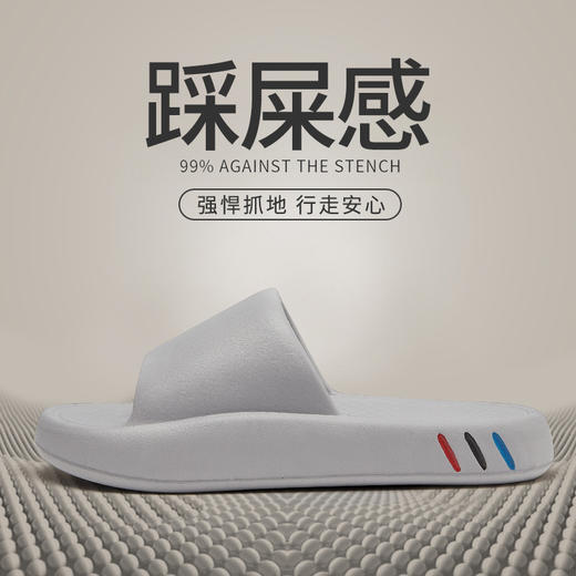 【简约厚底拖鞋！超柔软】踩屎感EVA情侣拖鞋男家居室内浴室拖洗澡防滑可外穿凉拖鞋女-QQ 商品图3