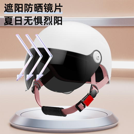 「数款可选！轻量化设计」3C认证电动车头盔男女士夏季防晒电瓶摩托冬季保暖安全盔四季通用骑行工具 商品图3