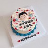 手绘父亲爸爸头像复古蛋糕（两色）-低糖处理无添加 商品缩略图0