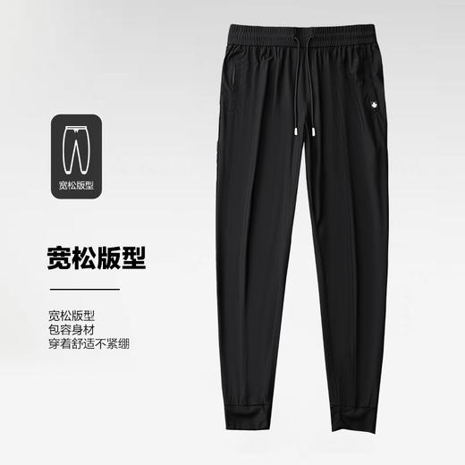 【新款DZP】大依优型大码夏季冰丝速干休闲裤束口运动长裤加肥加大弹力舒适男装 商品图3