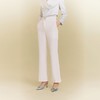 【大货福利，不退不换】  【东方超模】百搭弹力高腰微喇白色直筒休闲裤2023春季新款女 商品缩略图0