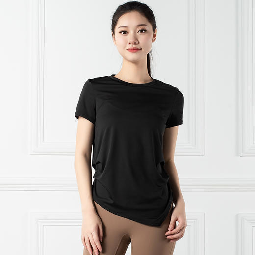 跃牌【禅语梵心系列】圆领褶皱显瘦修身瑜伽服F2178（不带胸垫） 商品图8