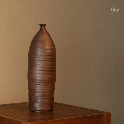 杨树手作 黑粗陶 花器3号 商品图0