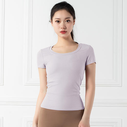 跃牌【禅语梵心系列】舒适显瘦休闲运动T恤瑜伽服F2152 （不带胸垫） 商品图5