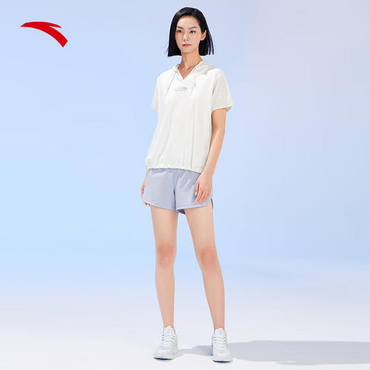 【L码断码】安踏冰丝T丨抽绳连帽短袖t恤女夏季新款透气跑步运动服162327162【库存有限，如无货将做退款，介意慎拍！】 商品图4