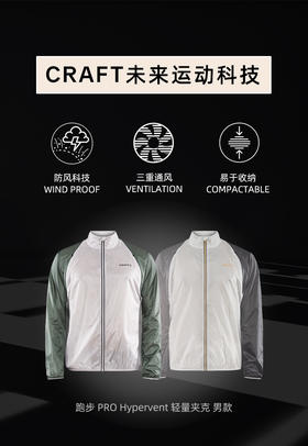 新款Craft跑步ProHypervent轻量夹克男