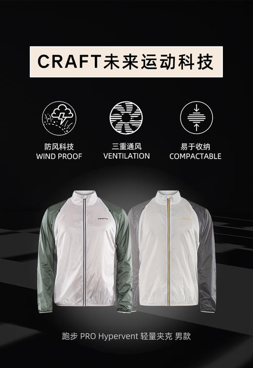 新款Craft跑步ProHypervent轻量夹克男 商品图0