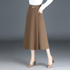 简约长款百褶拼接，时尚半身裙气质A字裙MYX-3306 商品缩略图2