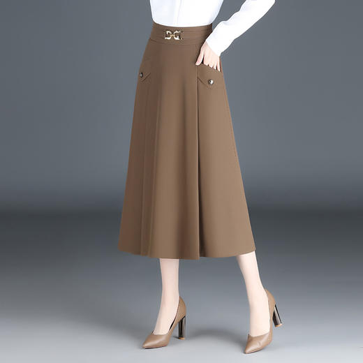 简约长款百褶拼接，时尚半身裙气质A字裙MYX-3306 商品图2
