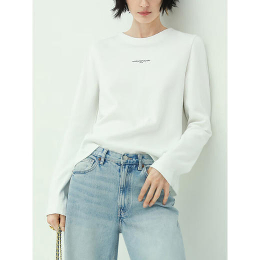 COCOBELLA时尚简约字母印花长袖T恤秋气质休闲舒适上衣TS639 商品图1