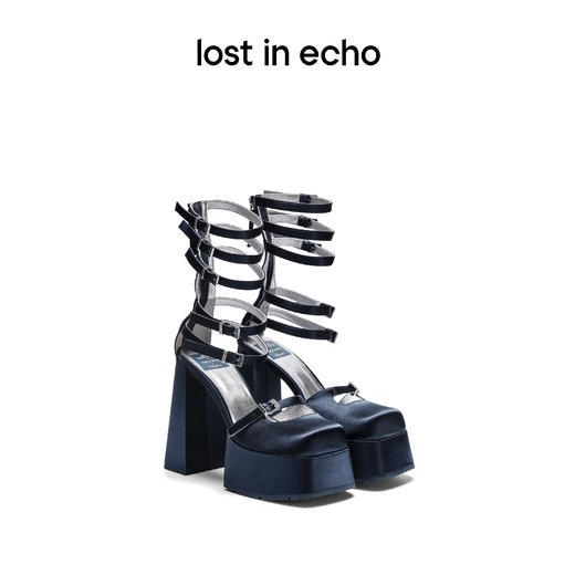 lost in echo中岛美嘉VIVIANO联名款方头粗跟防水台绑带玛丽珍鞋 商品图0