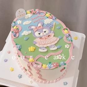 星戴露的花园椭圆形蛋糕-低糖处理无添加