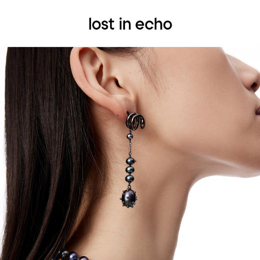 lost in echo中岛美嘉VIVIANO联名款不对称蛇形珠链吊坠耳环耳坠 商品图2
