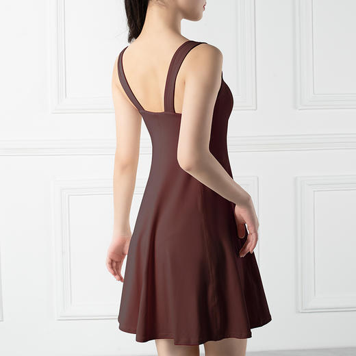 跃牌【禅语梵心系列】连体露背连衣裙带胸垫瑜伽服运动套装F2165（带胸垫+带安全裤） 商品图7