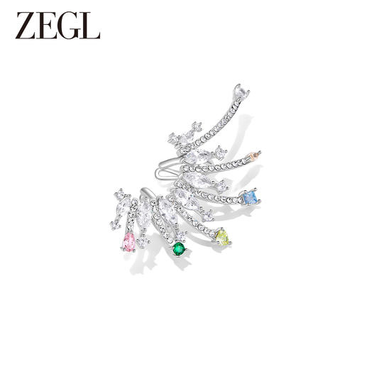 ZEGL设计师春日绽放系列彩色耳夹女无耳洞高级感耳骨夹耳环耳饰品 商品图4
