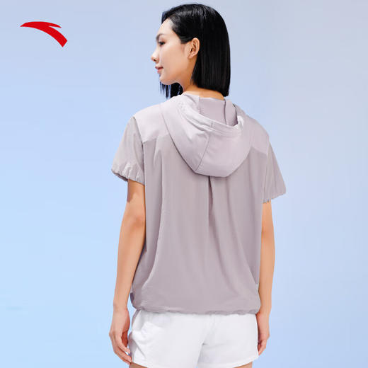 【L码断码】安踏冰丝T丨抽绳连帽短袖t恤女夏季新款透气跑步运动服162327162【库存有限，如无货将做退款，介意慎拍！】 商品图8