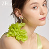 ZEGL设计师春日绽放系列彩色串珠流苏耳环女耳钉银针不对称耳饰品 商品缩略图2