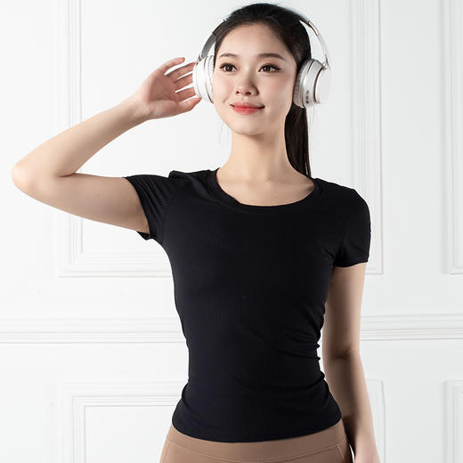 跃牌【禅语梵心系列】舒适显瘦休闲运动T恤瑜伽服F2152 （不带胸垫） 商品图8