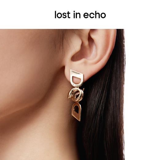 李孝利同款lost in echo中岛美嘉联名款锁链女盘蛇耳环耳坠配饰女 商品图3