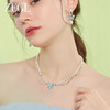 ZEGL设计师薄荷梦蝶系列蝴蝶珍珠双层项链女轻奢小众高级感锁骨链 商品缩略图4