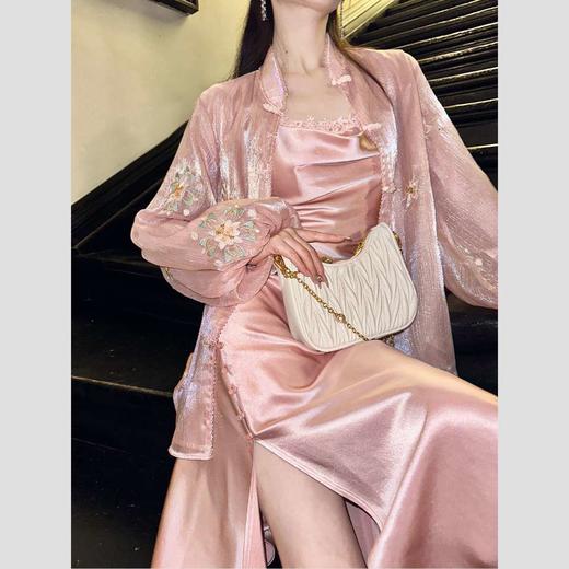 【大货捡漏，不退不换】  【春山远黛】新中式精致时尚气质国风外套&吊带裙2023新款 商品图3