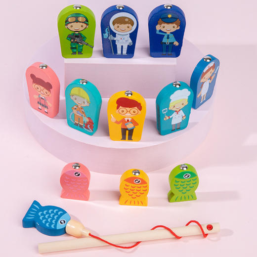 【儿童早教玩具！激发奇趣认知力】儿童磁吸式钓鱼多功能对数板认知幼儿园早教木质拼图拼板玩具 商品图1