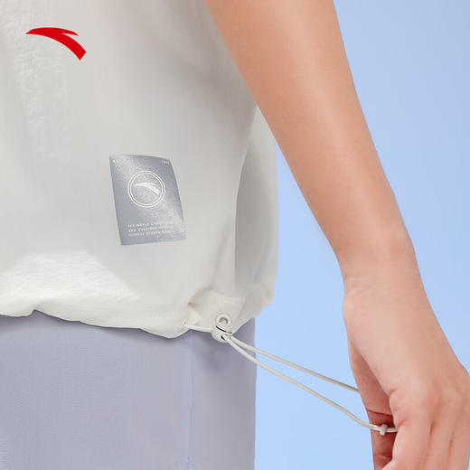 【L码断码】安踏冰丝T丨抽绳连帽短袖t恤女夏季新款透气跑步运动服162327162【库存有限，如无货将做退款，介意慎拍！】 商品图3