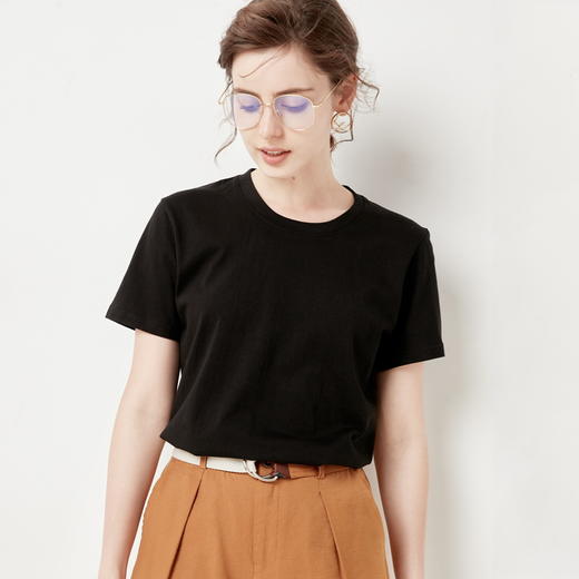 【3件起拍，一件不发货】【纯色马卡龙 · 夏颜款】夏季新款男女T恤圆领春夏纯棉百搭纯色短袖t恤 商品图7