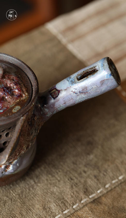 杨树 志野柴烧 侧把壶 泡茶壶 商品图7