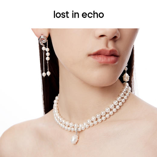 lost in echo中岛美嘉VIVIANO联名款可调节双层锁骨链珍珠项链女 商品图6