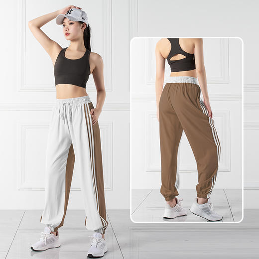 跃牌【禅语梵心系列】抽绳宽松瑜伽裤裤哈伦束脚裤F2168 商品图2
