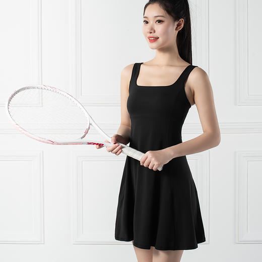 跃牌【禅语梵心系列】连体露背连衣裙带胸垫瑜伽服运动套装F2165（带胸垫+带安全裤） 商品图8