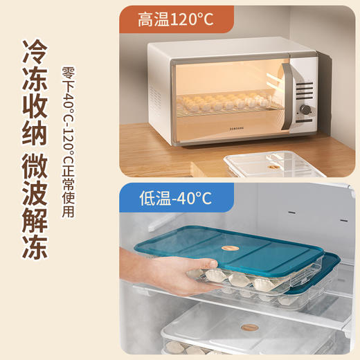 【多层饺子盒】厨房家用食品级冷冻盒鸡蛋盒 馄饨水饺保鲜盒速冻冰箱 商品图3