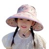 儿童防晒帽子夏季遮脸防紫外线薄款渔夫帽女童宝宝遮阳护脖春游 商品缩略图4