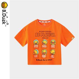 B.Duck小黄鸭童装夏季短袖T恤105-160 BF2402001